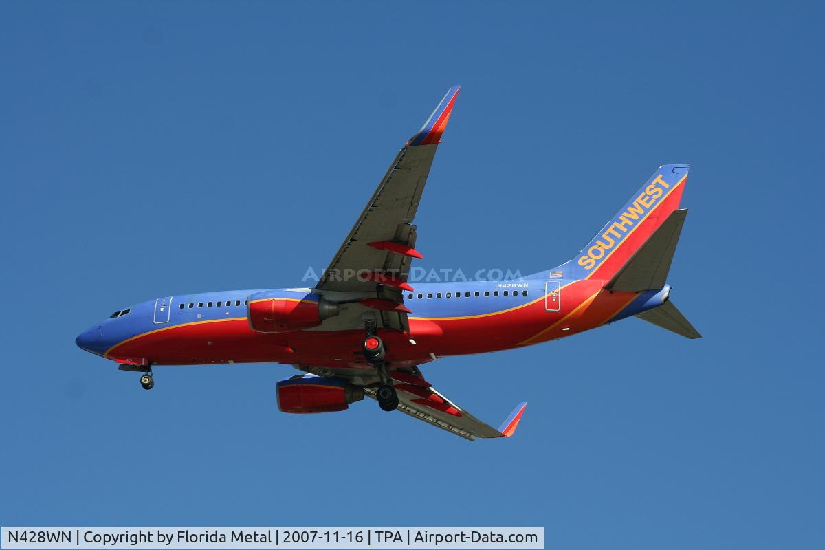 N428WN, 2002 Boeing 737-7H4 C/N 29844, Southwest