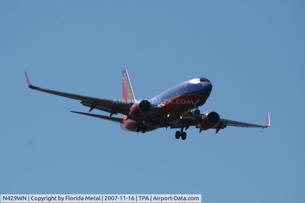 N429WN, 2002 Boeing 737-7H4 C/N 33658, Southwest