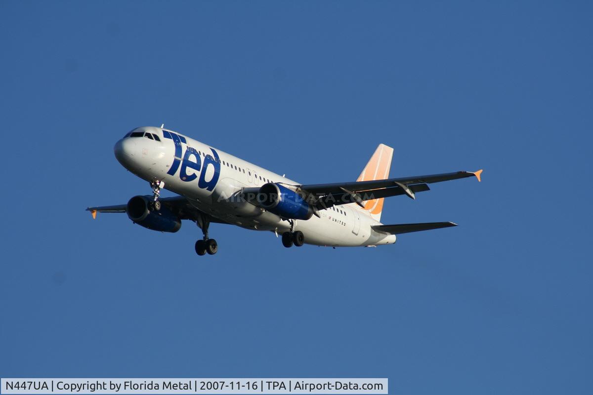 N447UA, 1998 Airbus A320-232 C/N 836, Ted