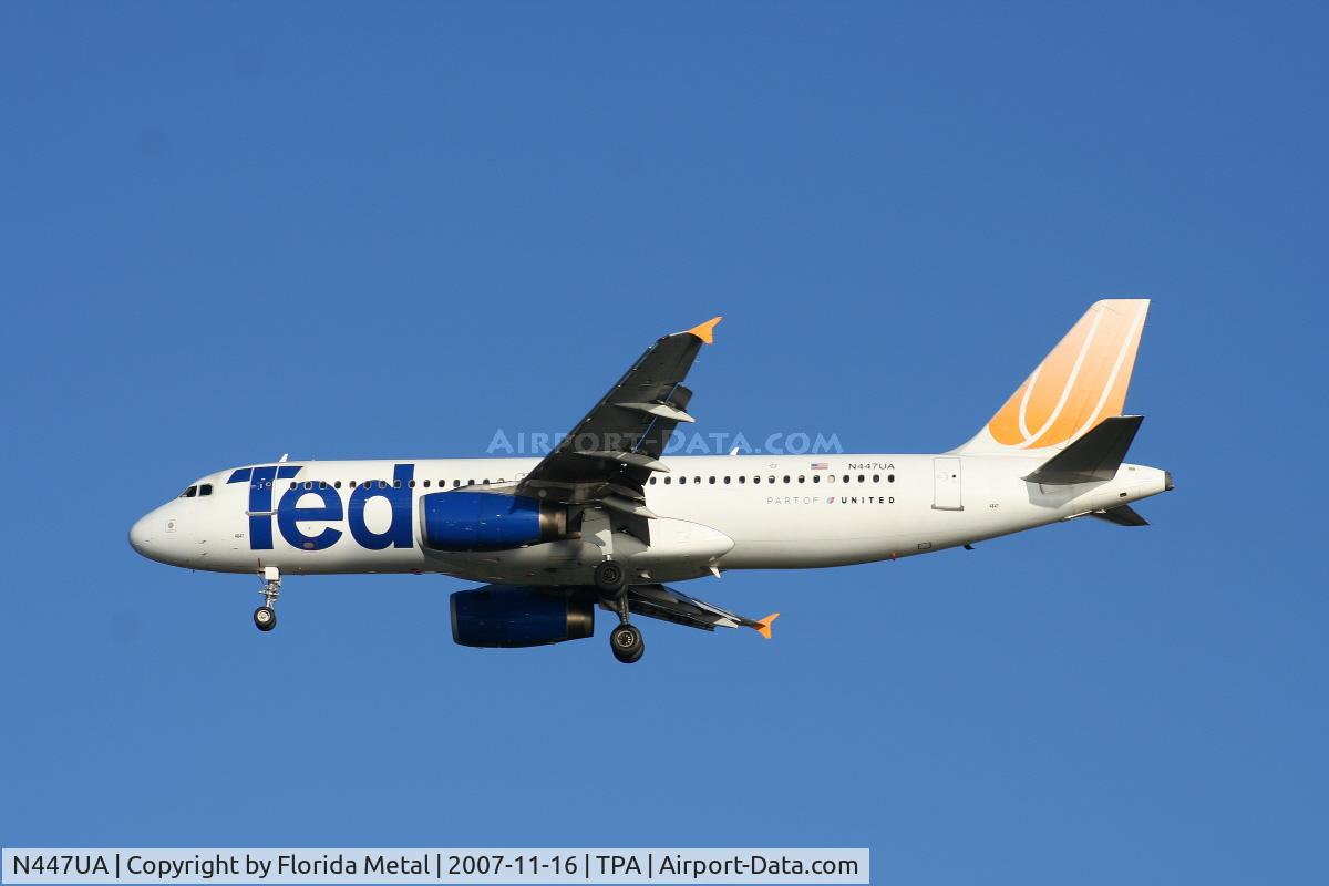N447UA, 1998 Airbus A320-232 C/N 836, Ted