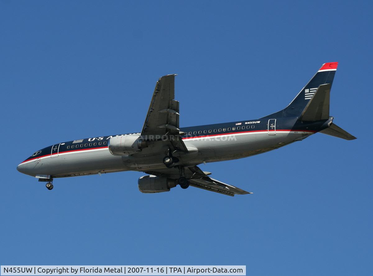N455UW, 1991 Boeing 737-4B7 C/N 24997, US Airways