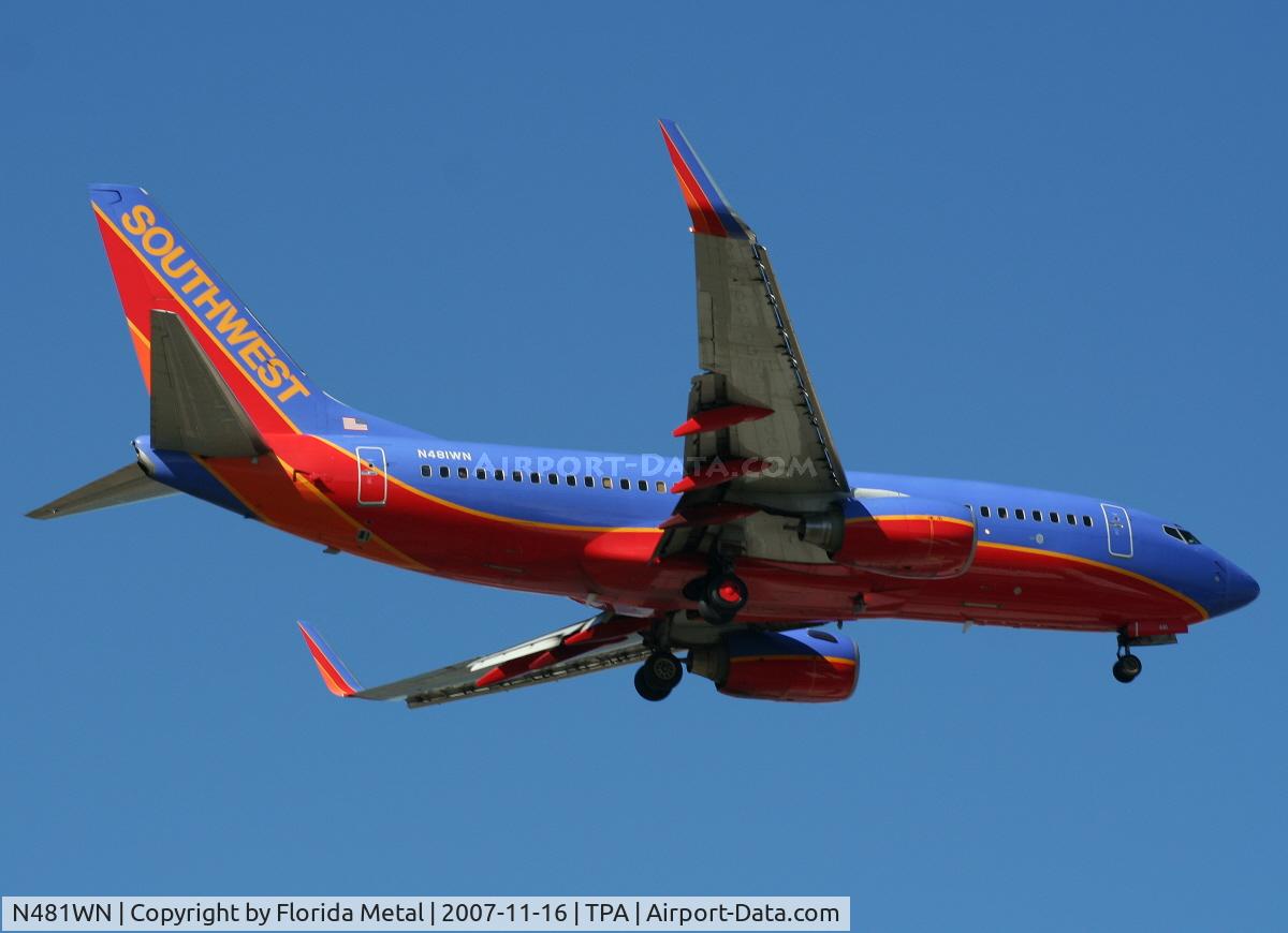 N481WN, 2004 Boeing 737-7H4 C/N 29853, Southwest