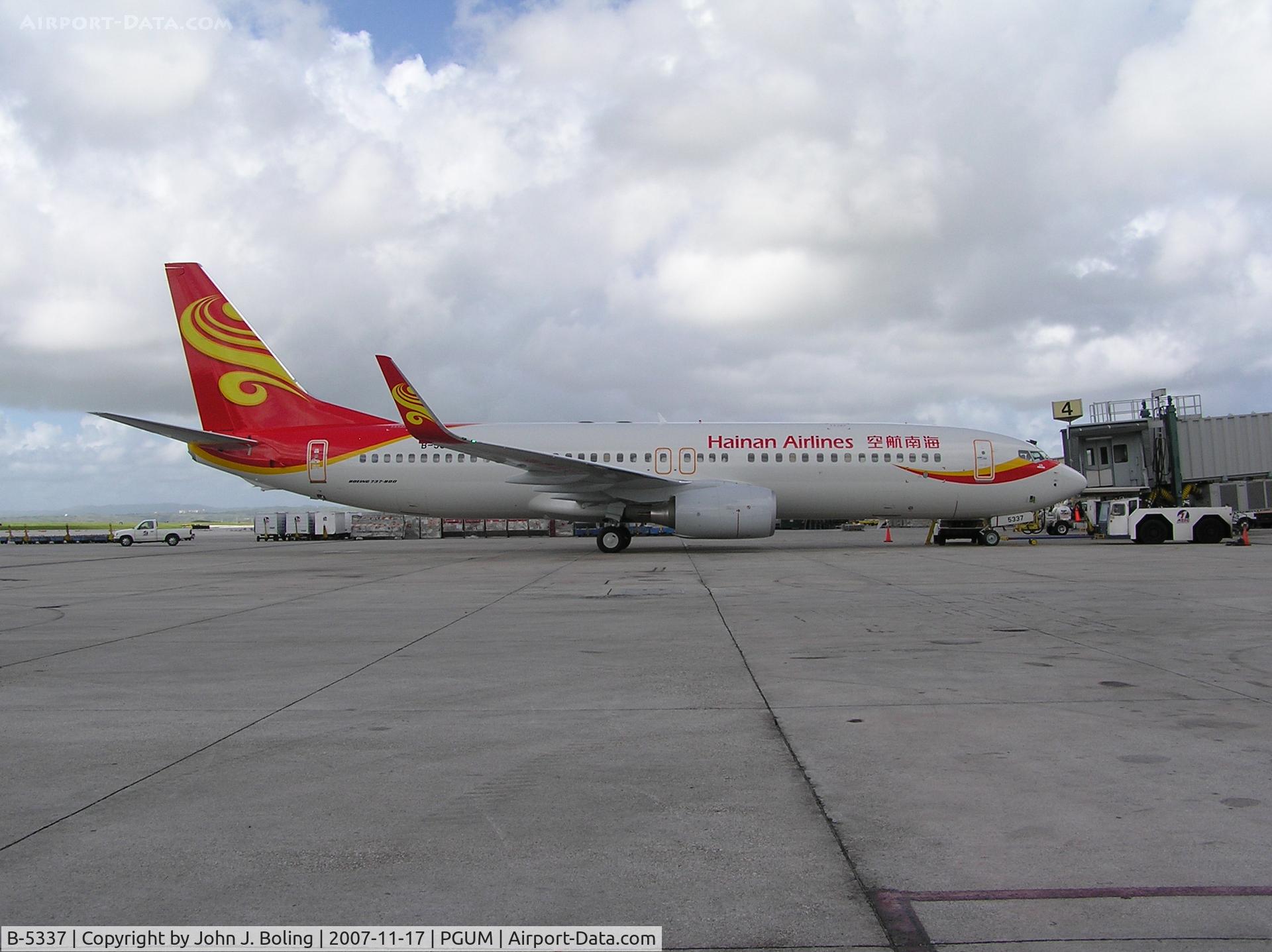 B-5337, 2007 Boeing 737-84P C/N 35747, Ron at PGUN during ferry to China