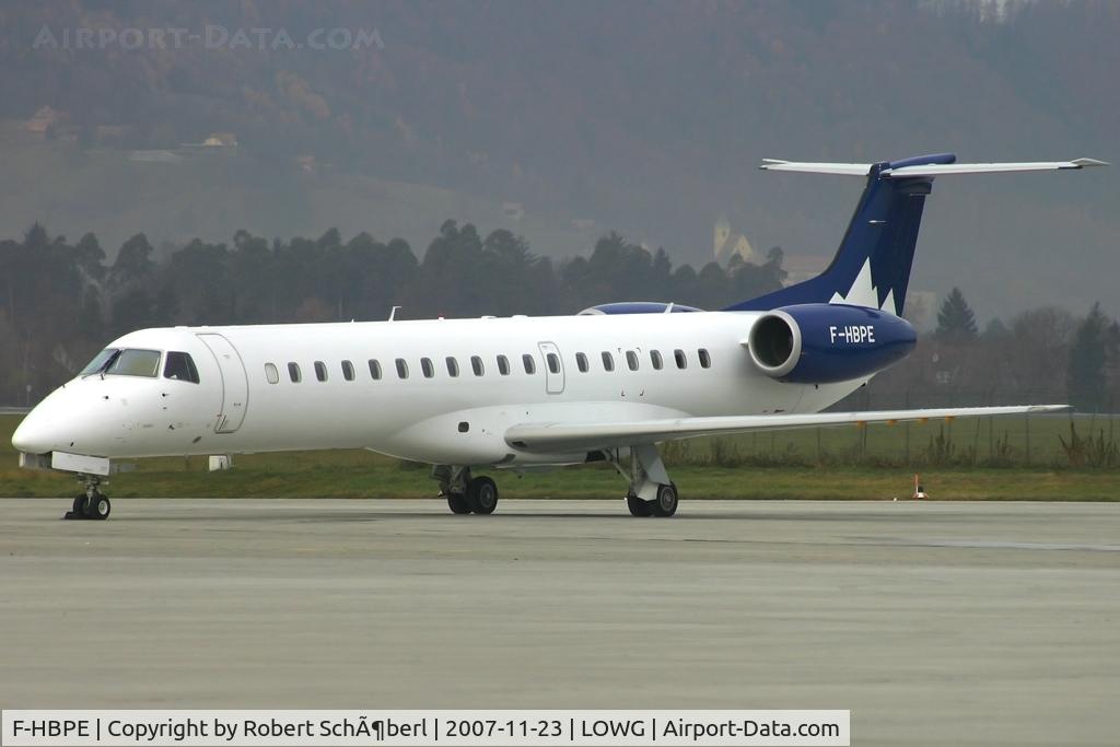 F-HBPE, 1998 Embraer ERJ-145LR (EMB-145LR) C/N 145106, First visit this year at GRZ/LOWG