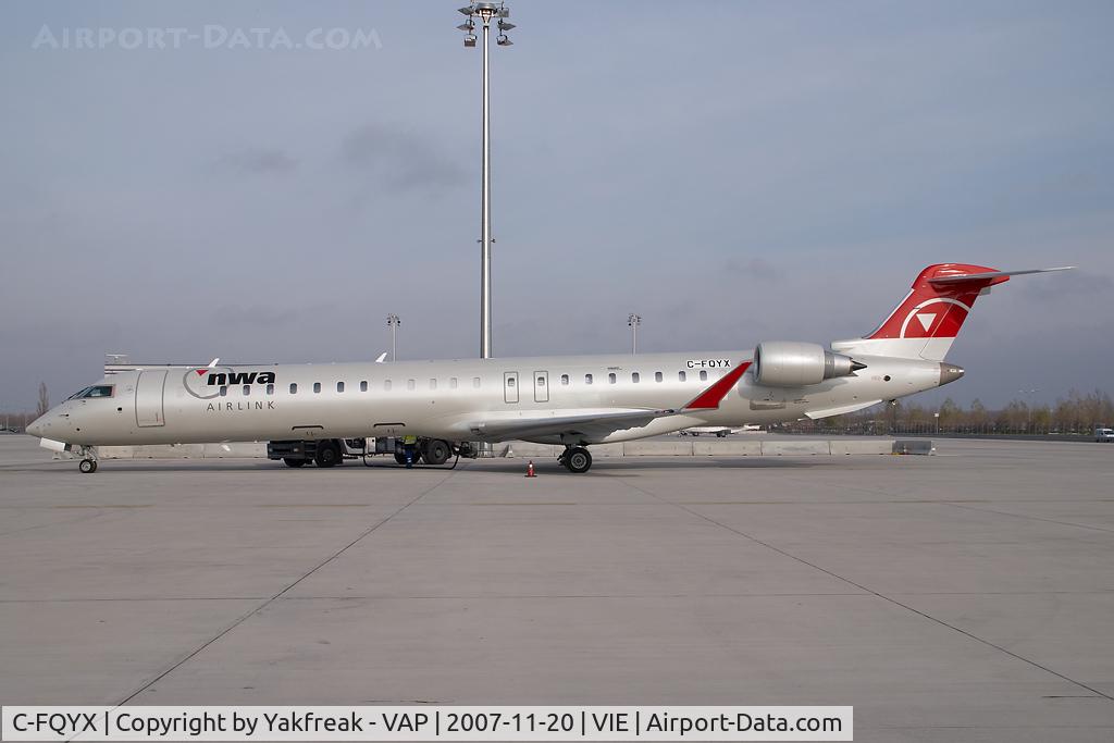C-FQYX, 2007 Bombardier CRJ-900ER (CL-600-2D24) C/N 15148, Northwest Airlink Canadair Regionaljet 900
