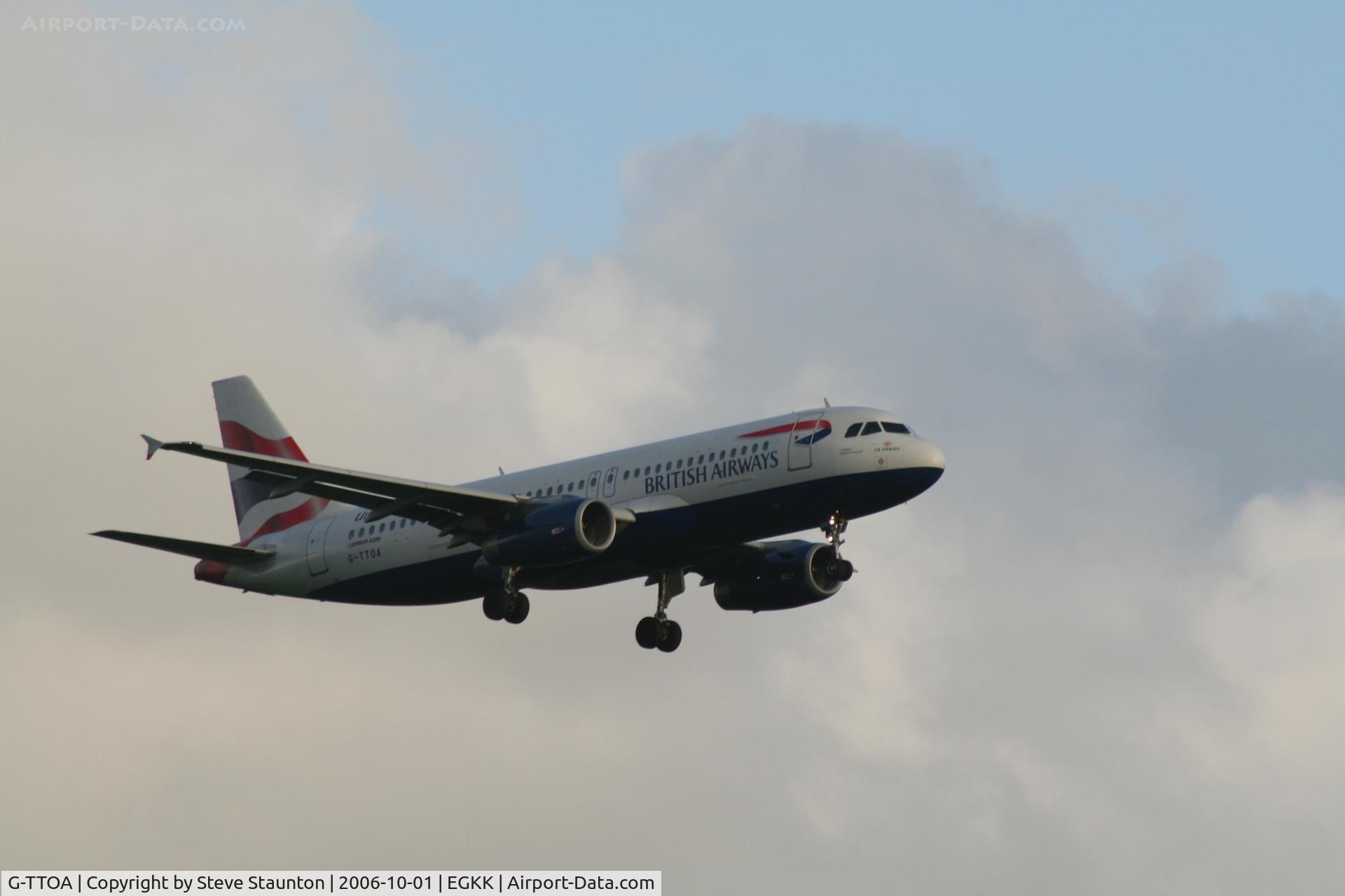 G-TTOA, 2000 Airbus A320-232 C/N 1215, Taken at Gatwick Airport October 2006