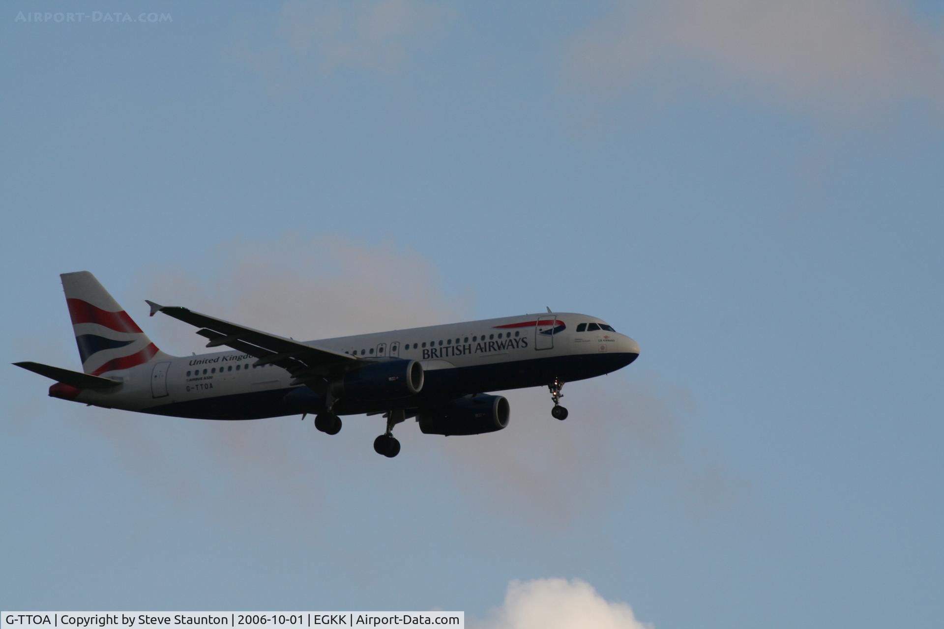 G-TTOA, 2000 Airbus A320-232 C/N 1215, Taken at Gatwick Airport October 2006