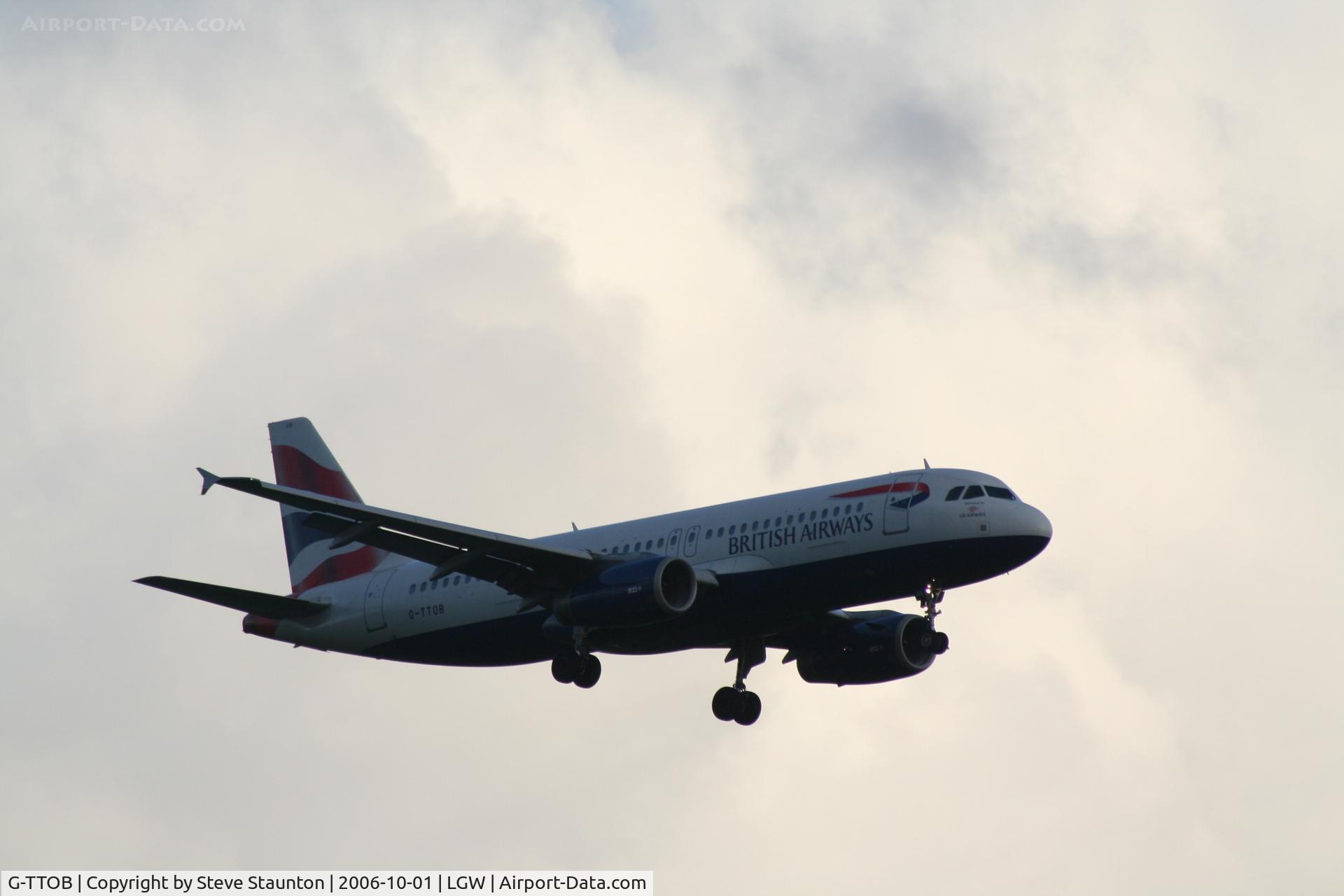 G-TTOB, 2001 Airbus A320-232 C/N 1687, Taken at Gatwick Airport October 2006