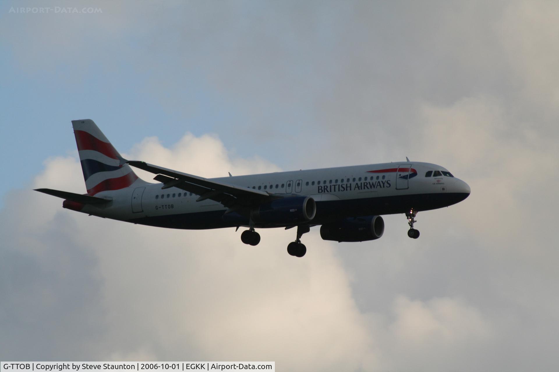 G-TTOB, 2001 Airbus A320-232 C/N 1687, Taken at Gatwick Airport October 2006