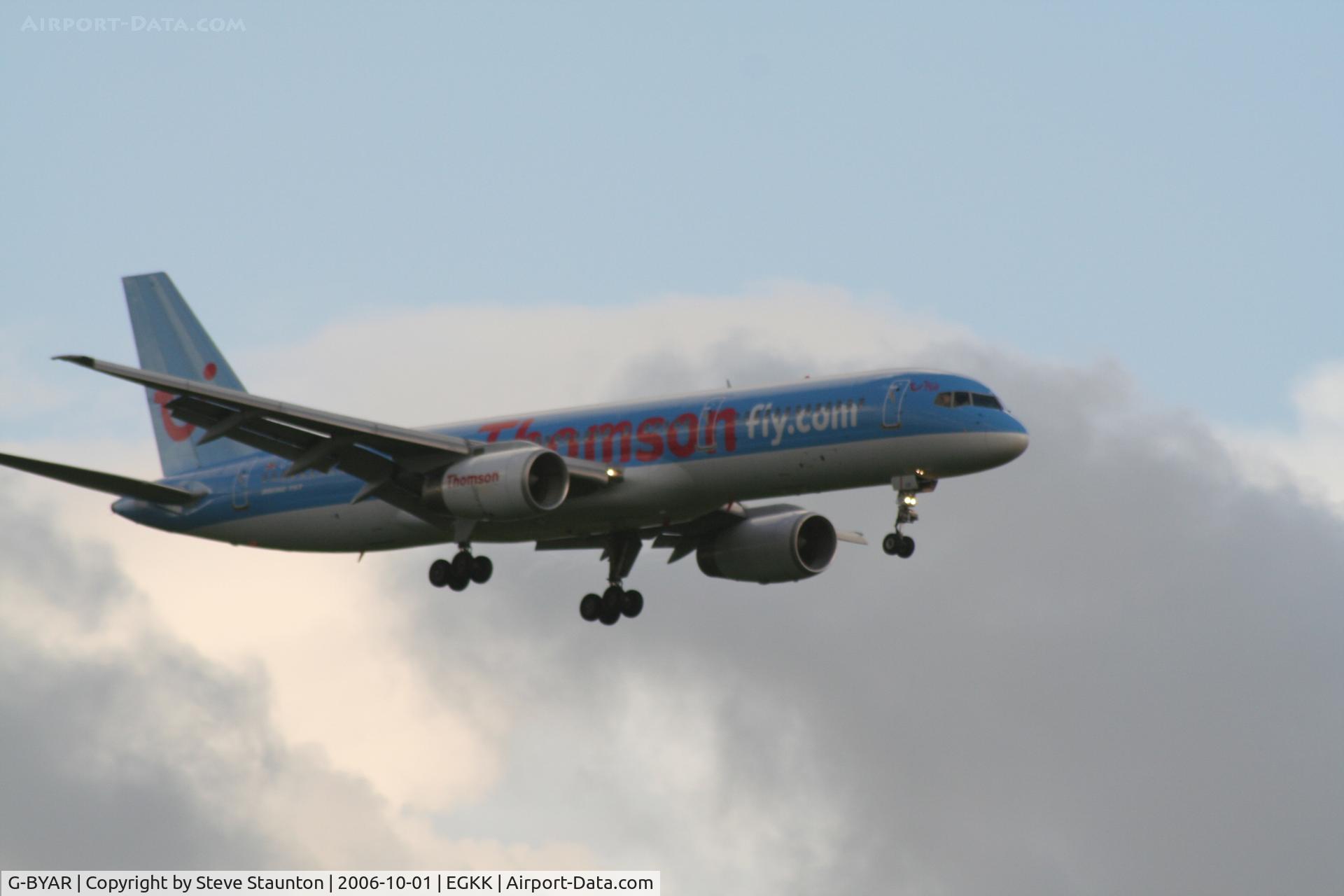 G-BYAR, 1994 Boeing 757-204 C/N 27237, Taken at Gatwick Airport October 2006
