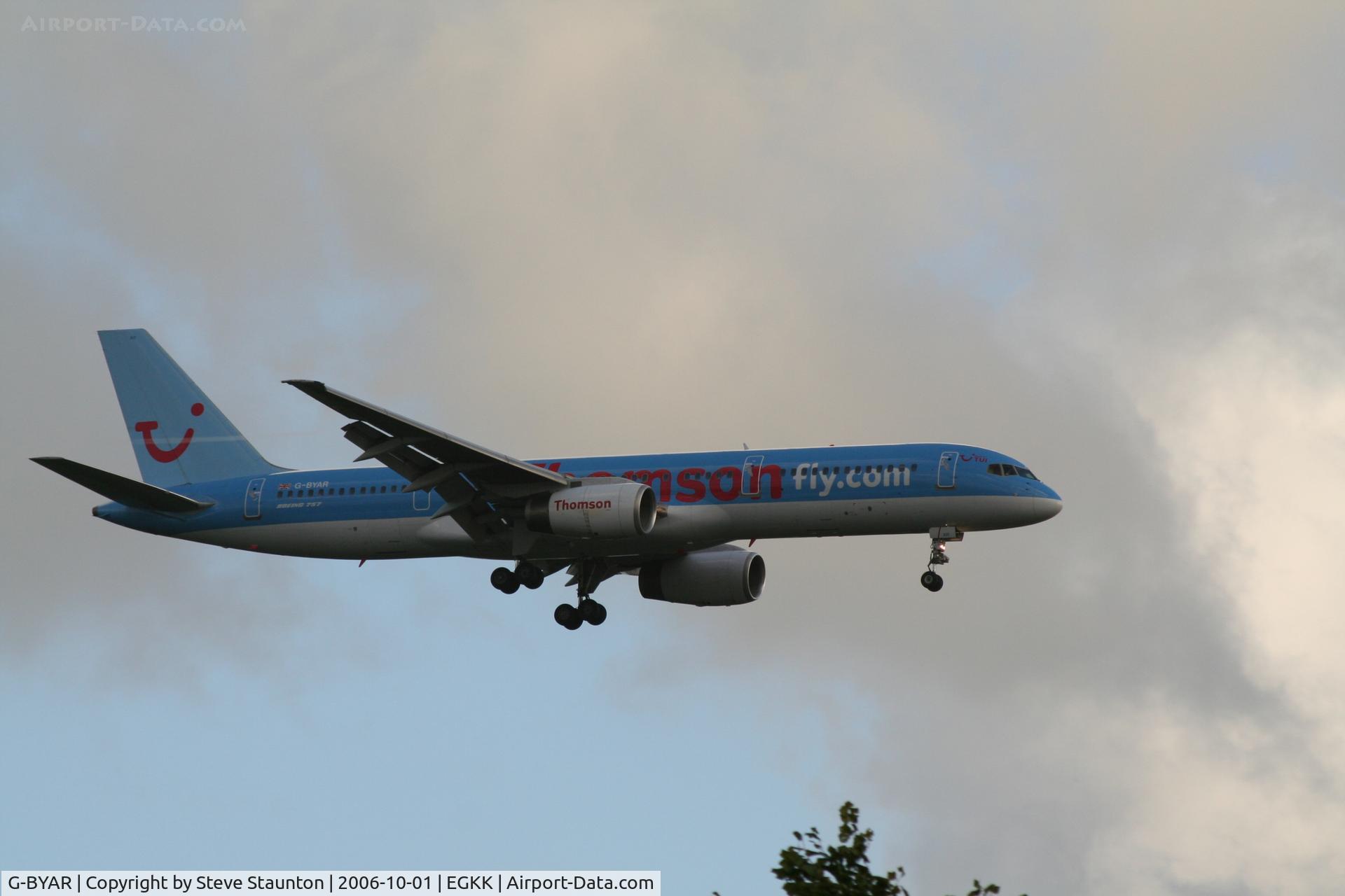 G-BYAR, 1994 Boeing 757-204 C/N 27237, Taken at Gatwick Airport October 2006