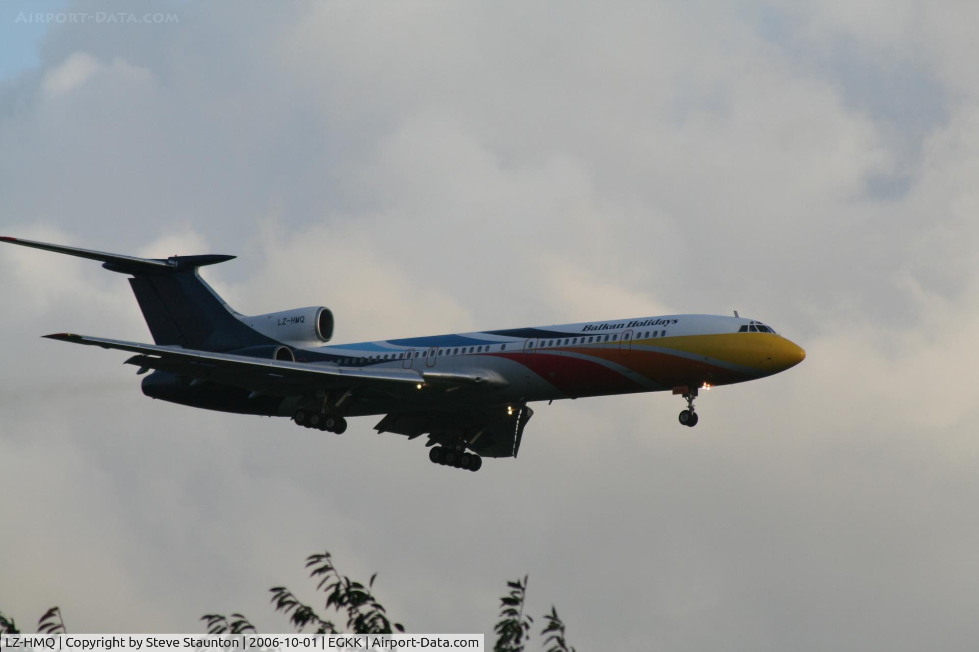 LZ-HMQ, 1987 Tupolev Tu-154M C/N 87A743, Taken at Gatwick Airport October 2006