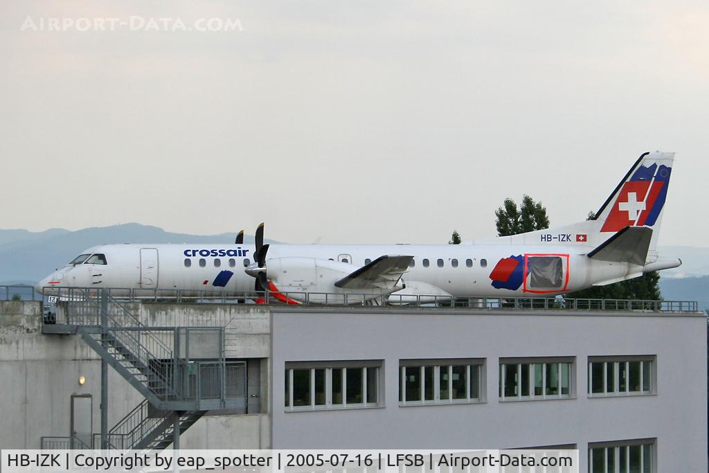 HB-IZK, 1995 Saab 2000 C/N 2000-018, Saab 2000 parked at swiss hangar missing cargo-door