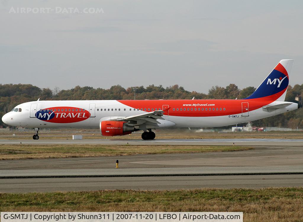 G-SMTJ, 2003 Airbus A321-211 C/N 1972, Line up rwy 14L for departure