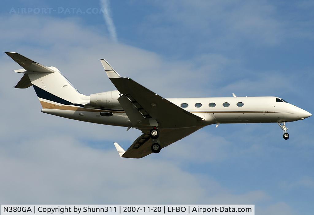N380GA, 2007 Gulfstream Aerospace GIV-X (G450) C/N 4080, Landing rwy 14L