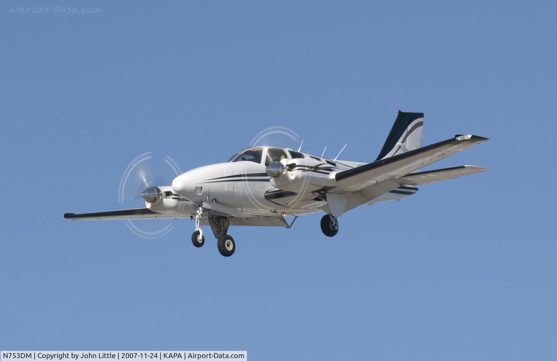 N753DM, 2002 Raytheon Aircraft Company 58 C/N TH-2047, Approach to 17L