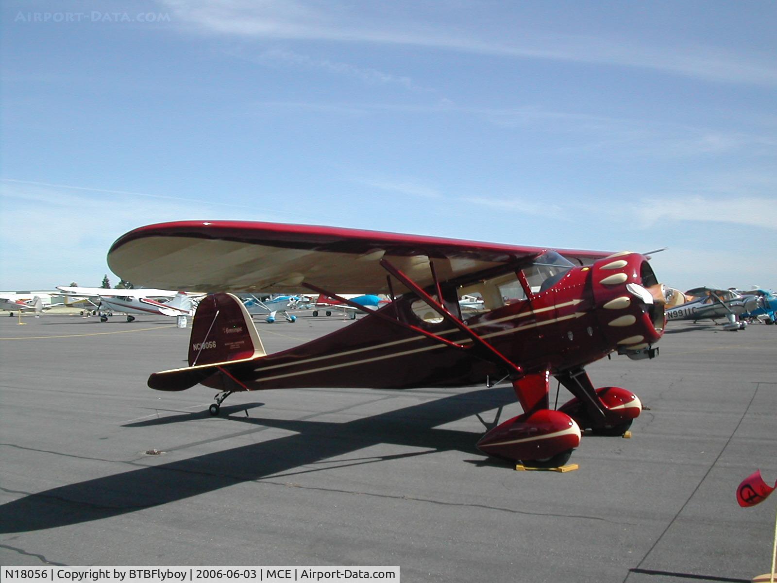 N18056, 1937 Monocoupe 90A C/N A-765, Warner powered Monocoupe at 2006 Merced Antique Fly-in