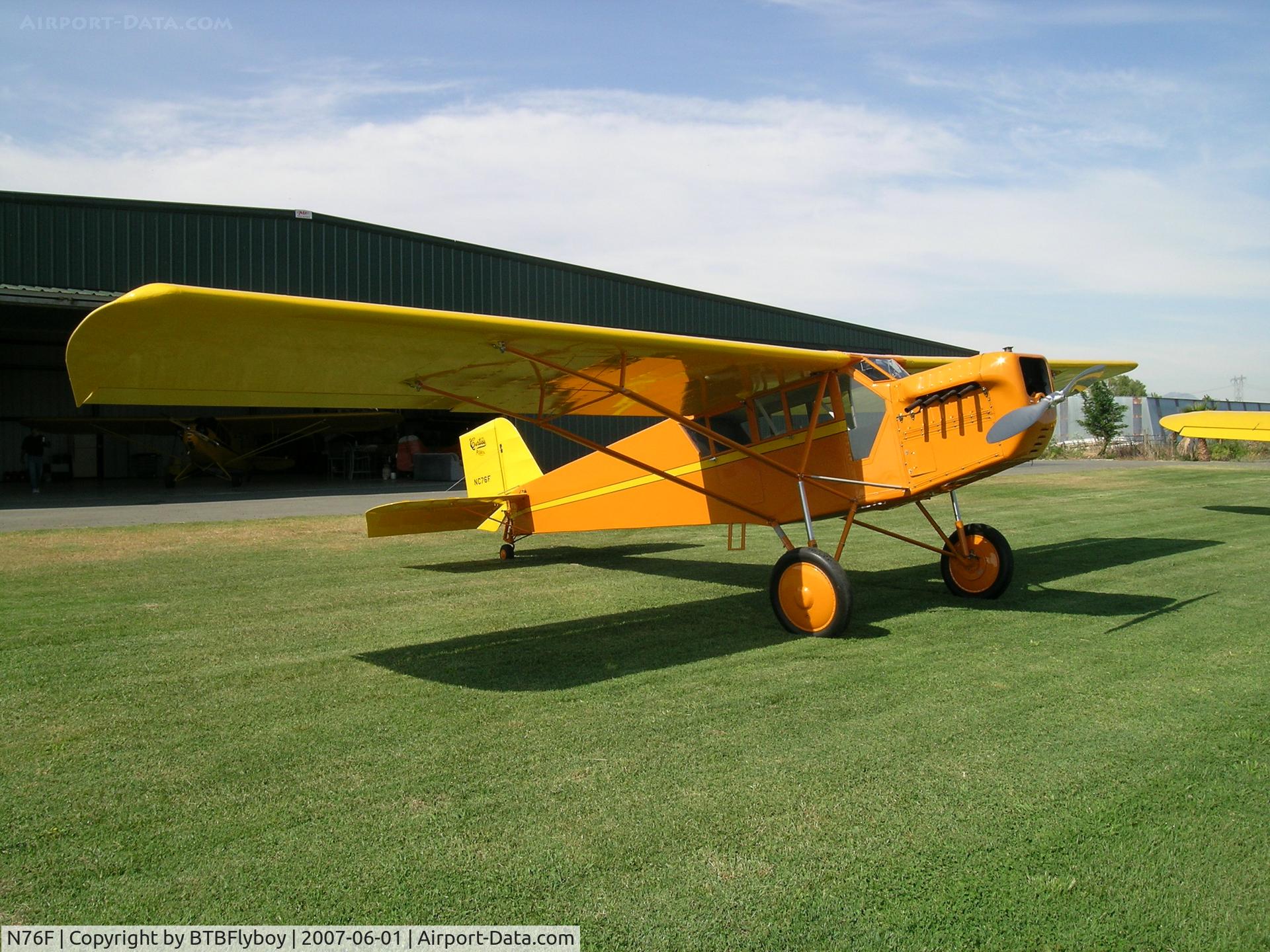 N76F, 1928 Curtiss-Wright Robin C/N 45, OX-5 powered Curtiss Robin at a private grass strip east of Oakland CA