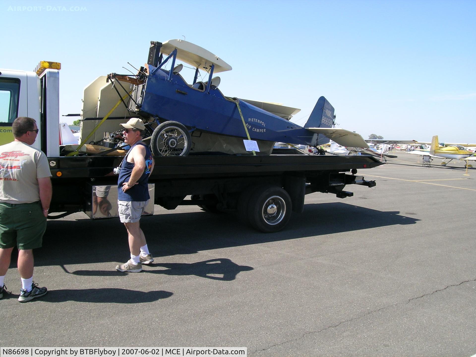 N86698, 1965 Pietenpo Air Camper C/N D-1, Best Static display award at the 2007 Merced Antique Fly-in was this Pietenpol