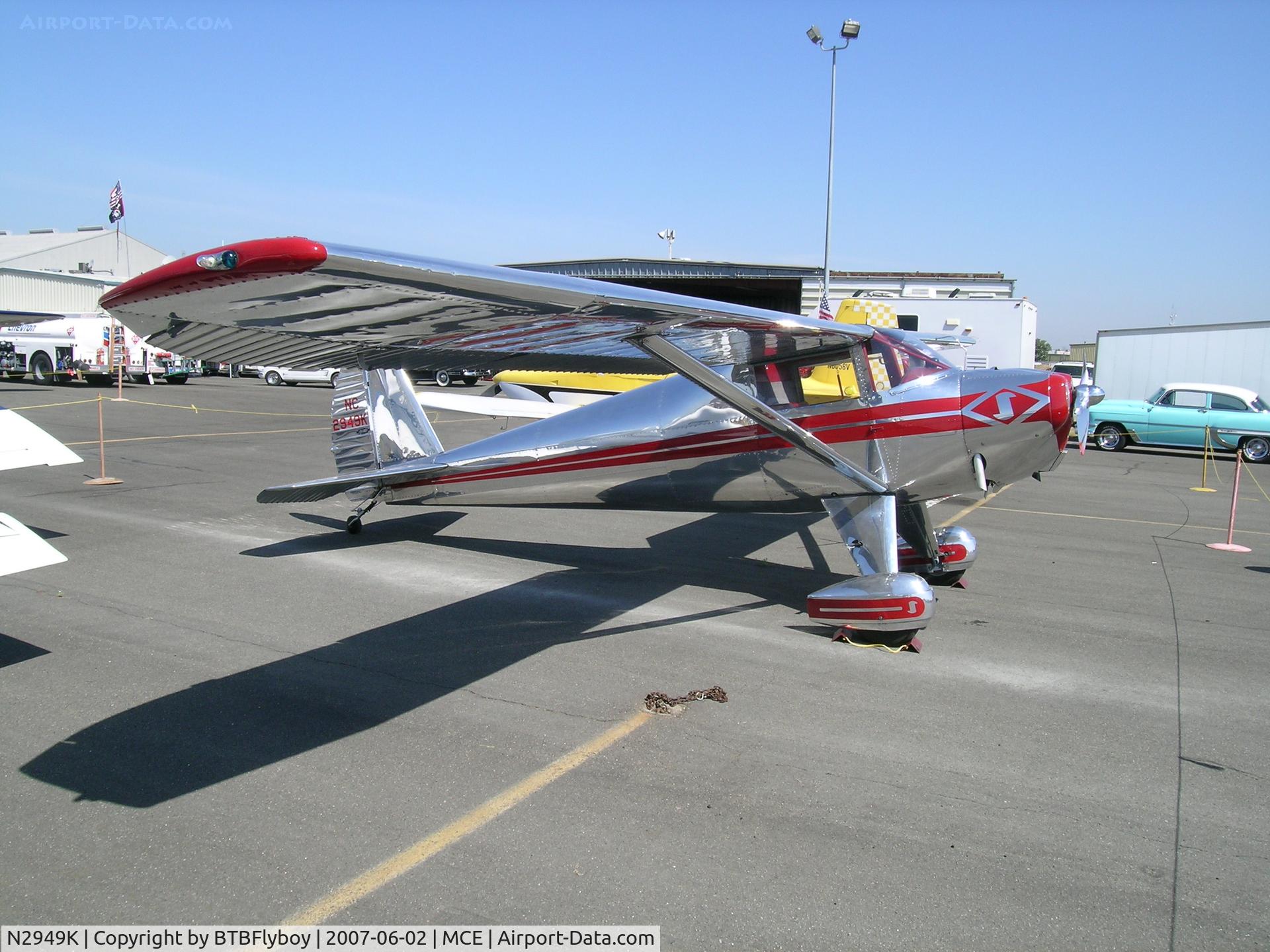 N2949K, 1947 Luscombe 8A C/N 5676, This pretty Luscombe was an award winner at the 2007 Merced Antique Fly-in.
