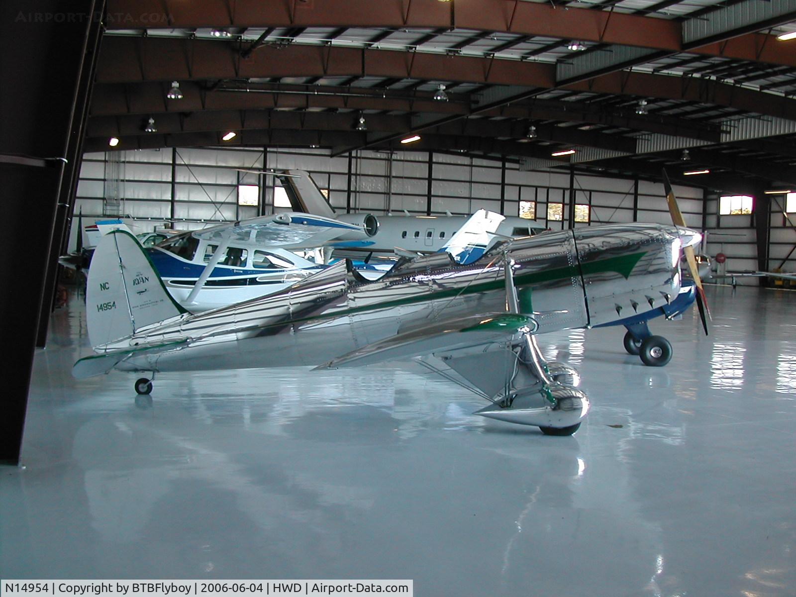N14954, 1935 Ryan Aeronautical ST-A C/N 110, In the hangar at Bud Field Aviation