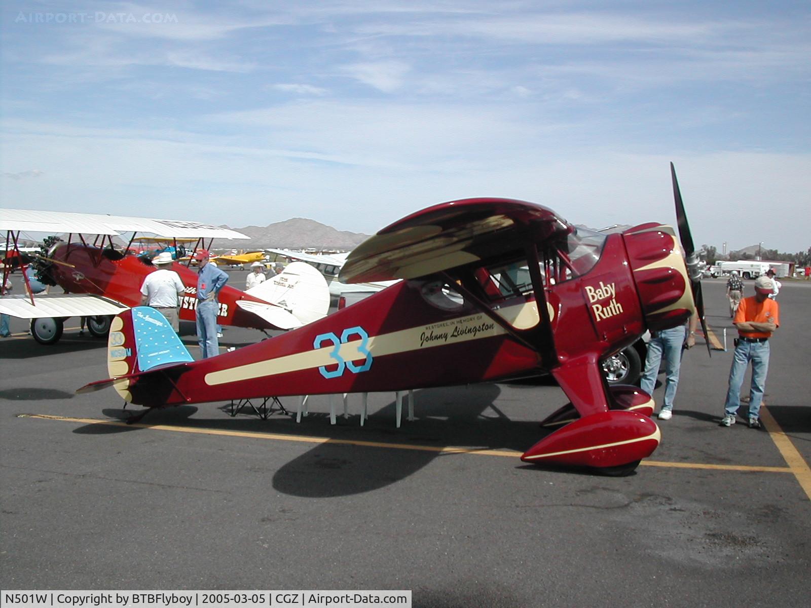 N501W, 1930 Monocoupe 110 Special C/N 5W47, John Livingston's Original Clip Wing Monocoupe at the Cactus AAA Fly-in 2005