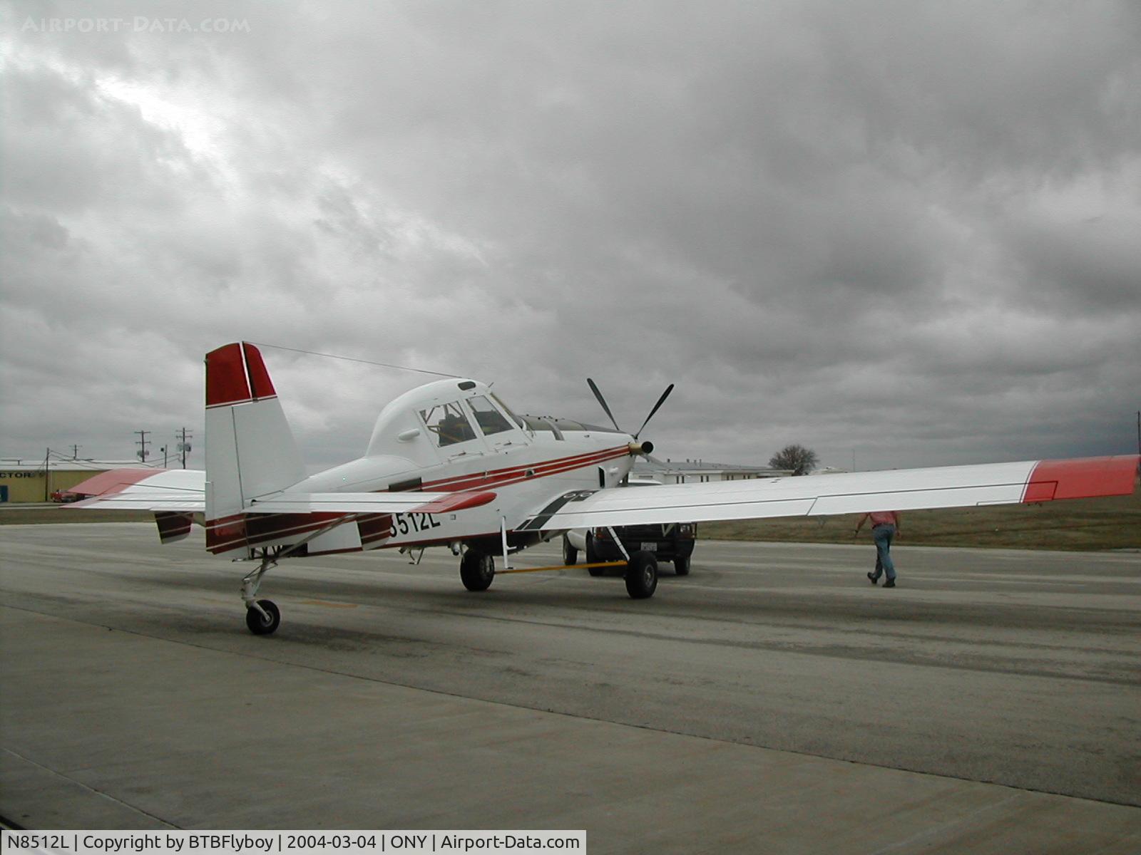 N8512L, 2004 Air Tractor Inc AT-802 C/N 802-0170, New Air Tractor being moved back into the factory ahead of approaching storm