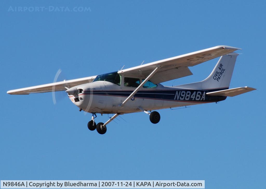 N9846A, 1984 Cessna 182R Skylane C/N 18268415, Approach to 17L ( civil air patrol )