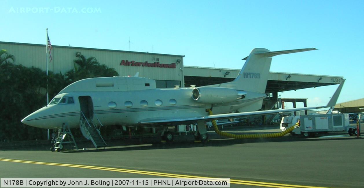 N178B, 1973 Gulfstream Aerospace G1159B C/N 125, Modified Gulfstream on GA ramp at Honolulu International