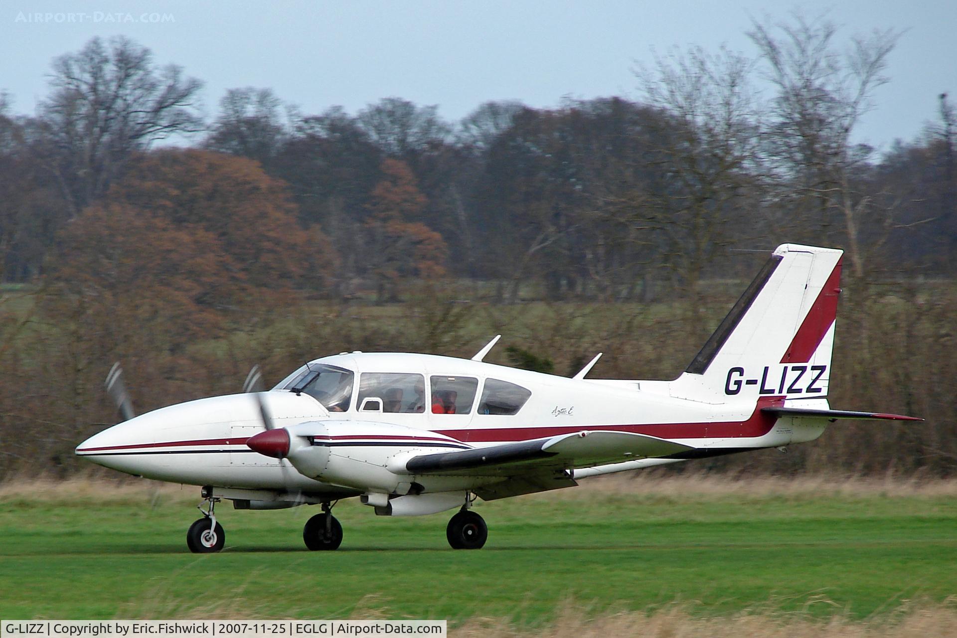 G-LIZZ, 1973 Piper PA-E23-250 Aztec C/N 27-7405268, 1. G-LIZZ visiting Panshanger airfield.