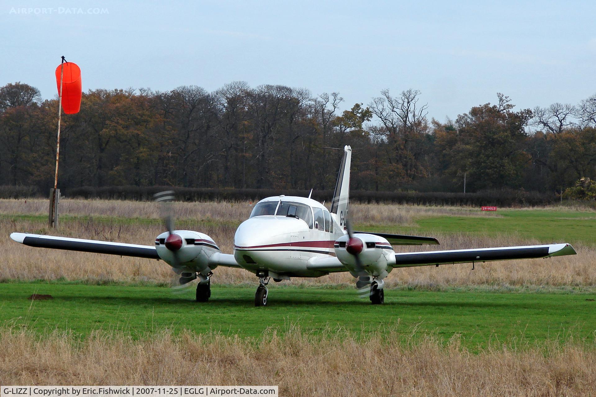 G-LIZZ, 1973 Piper PA-E23-250 Aztec C/N 27-7405268, 3. G-LIZZ at Panshanger airfield.