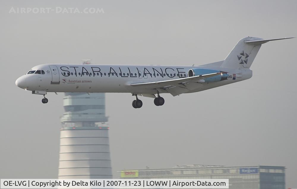 OE-LVG, 1994 Fokker 100 (F-28-0100) C/N 11520, Austrian Fokker 28-0100 in StarAlliance color