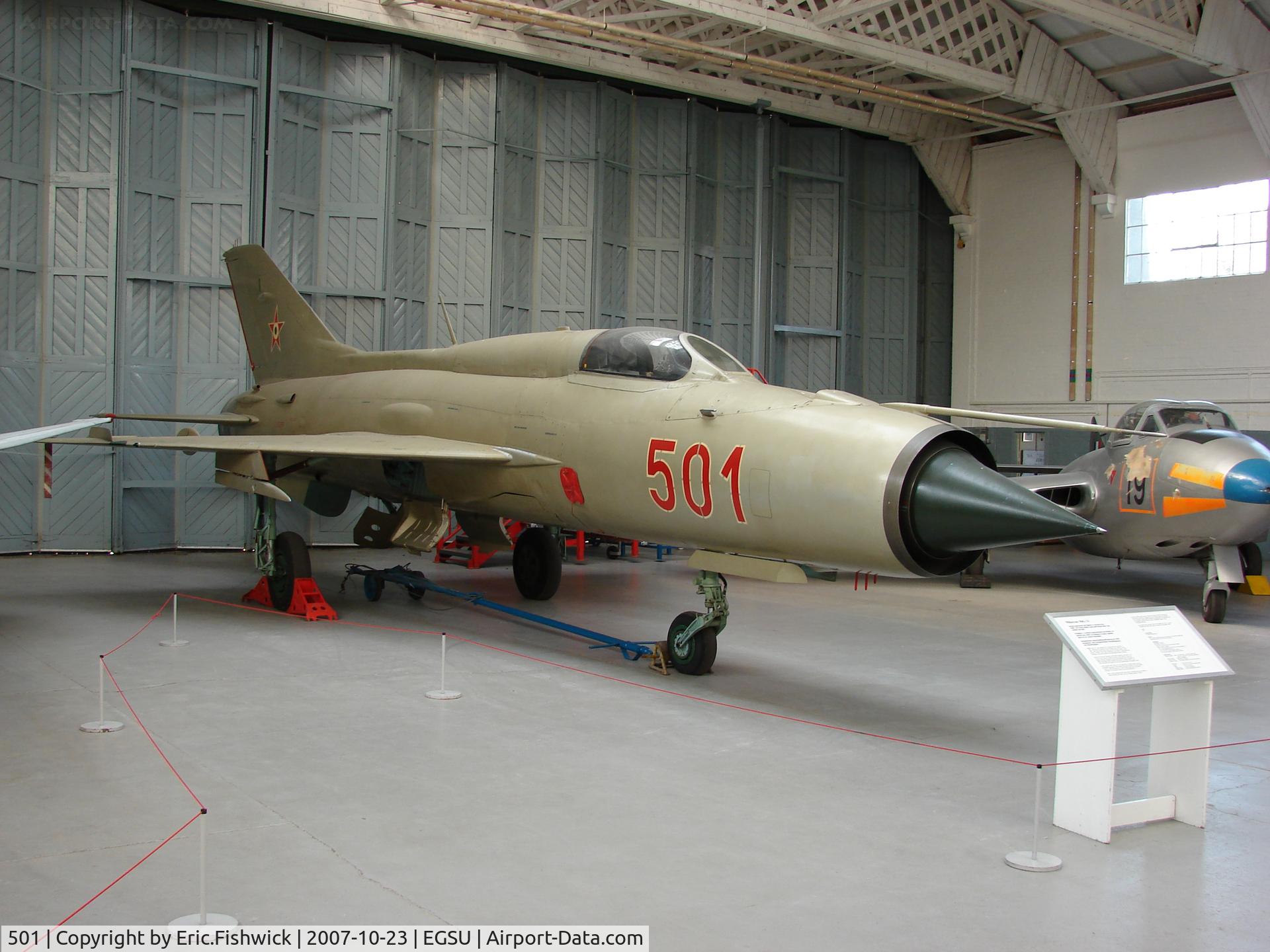 501, 1964 Mikoyan-Gurevich MiG-21PF C/N 760501, 3. MIKOYAN MIG21 at Duxford. (MAX. mach 2.1)