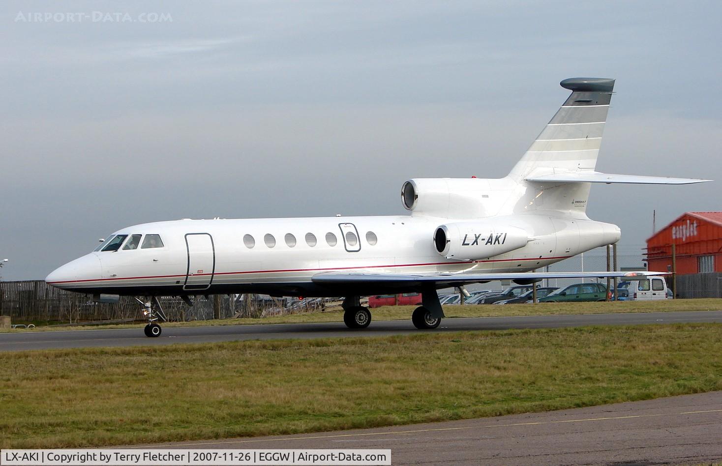 LX-AKI, 2001 Dassault Falcon 50EX C/N 306, Falcon 50 on quick turnaround to Le Bourget