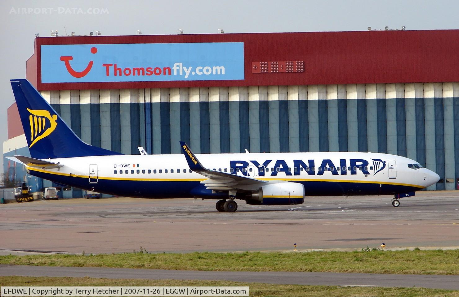 EI-DWE, 2007 Boeing 737-8AS C/N 36074, One of the latest batch of Ryanair B737 deliveries