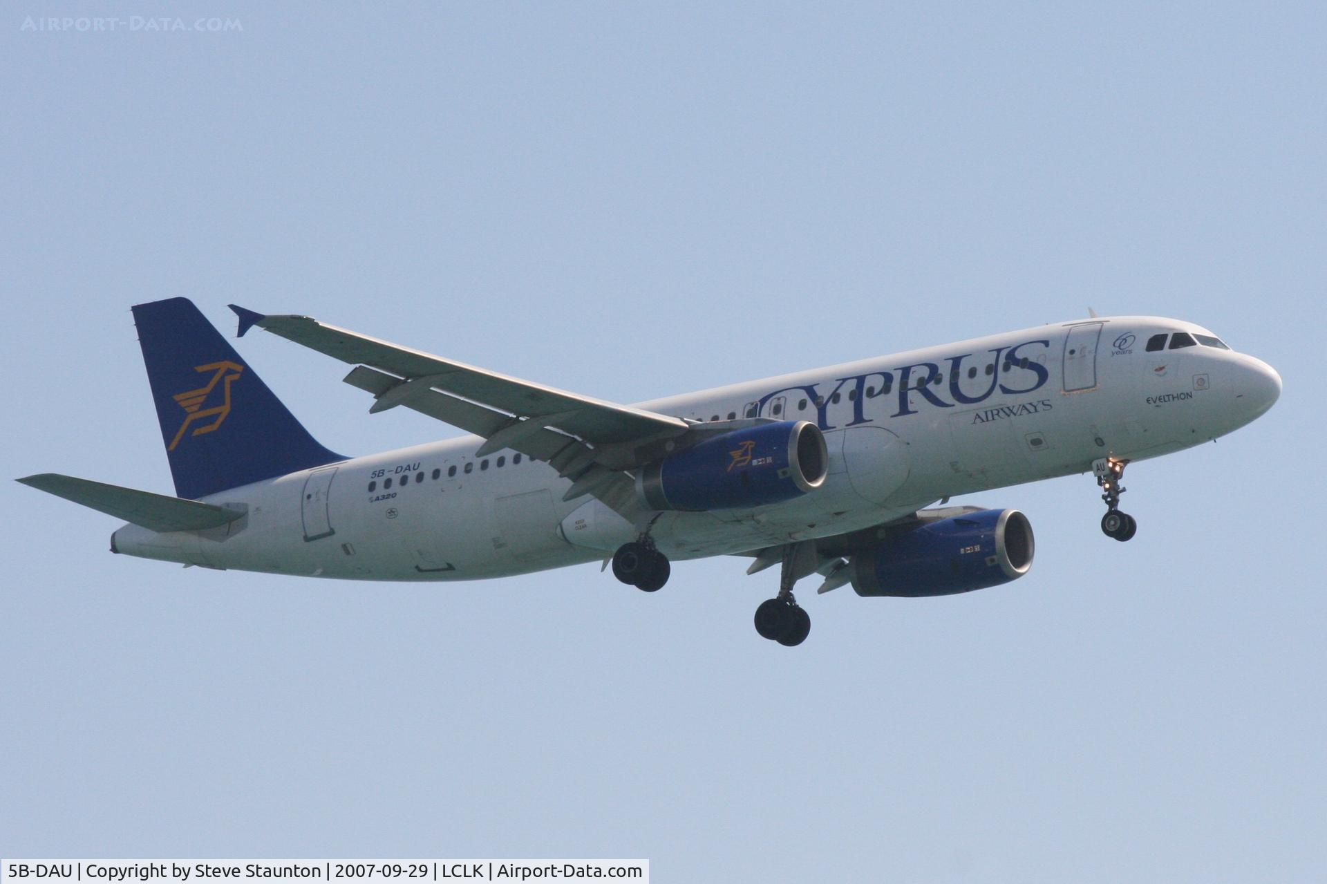 5B-DAU, 1988 Airbus A320-231 C/N 035, Taken on a beach in Larnaca 29th September 2007