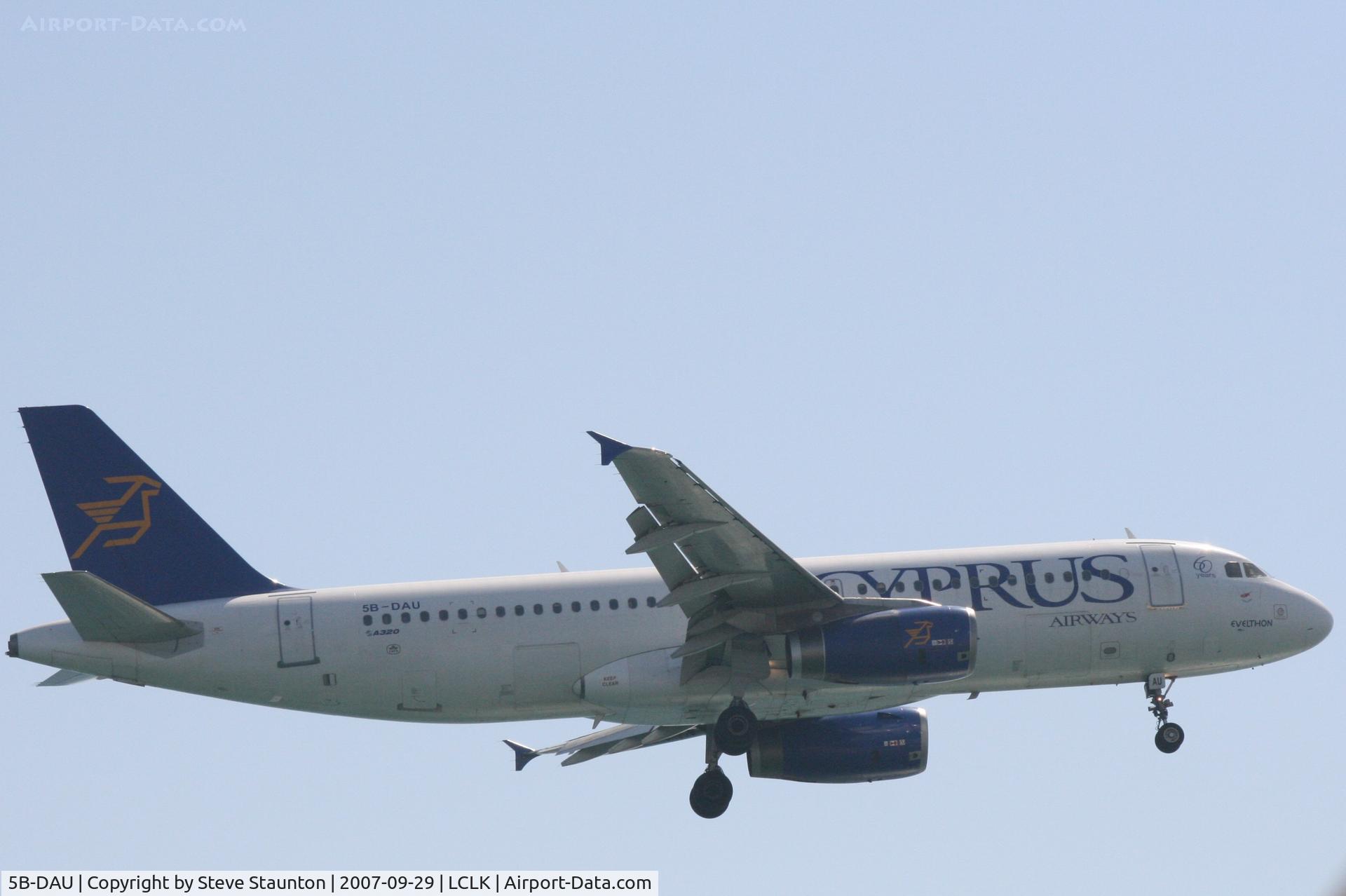 5B-DAU, 1988 Airbus A320-231 C/N 035, Taken on a beach in Larnaca 29th September 2007