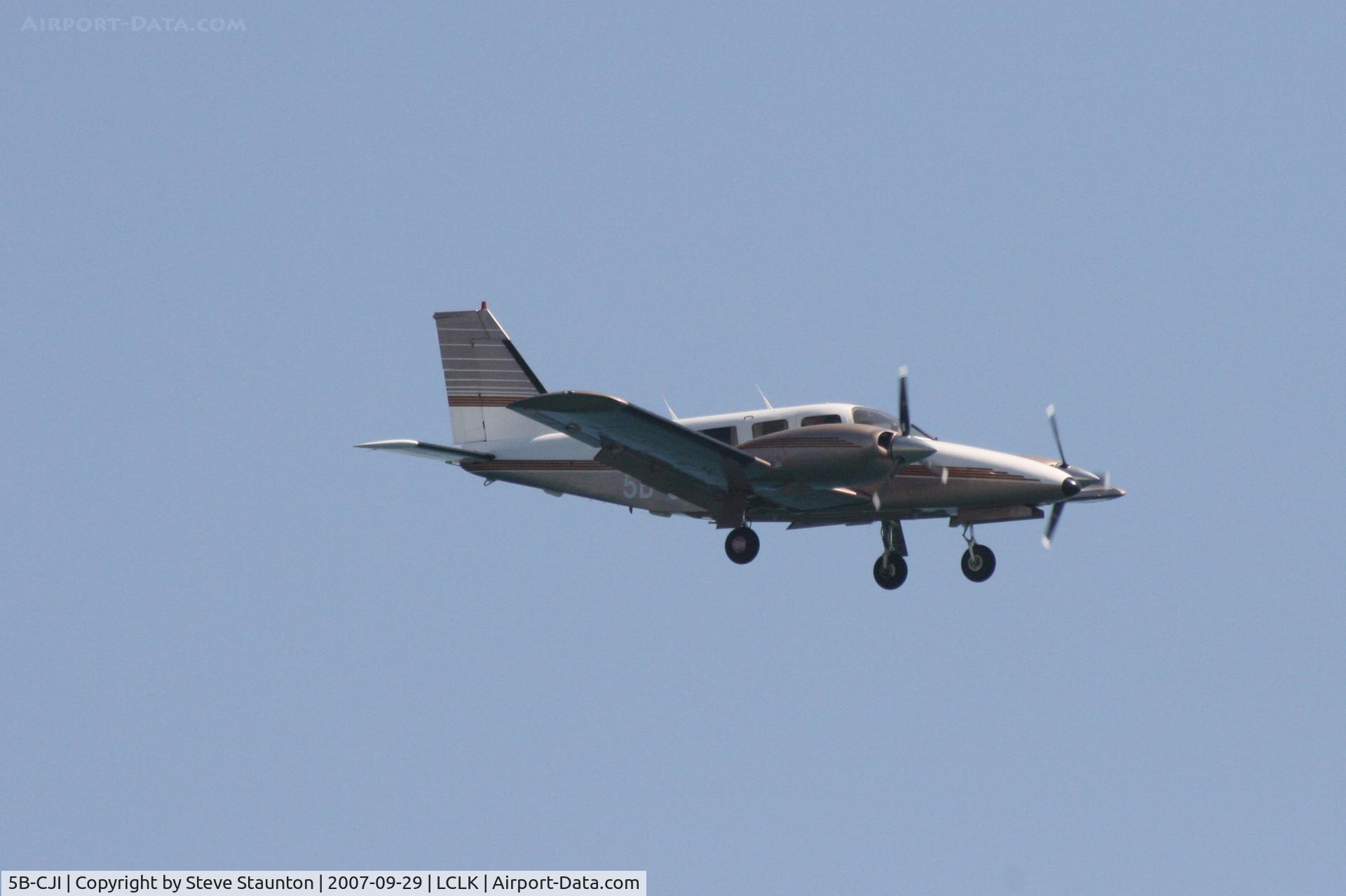 5B-CJI, Piper PA-34-220T C/N 34-82233134, Taken on a beach in Larnaca 29th September 2007