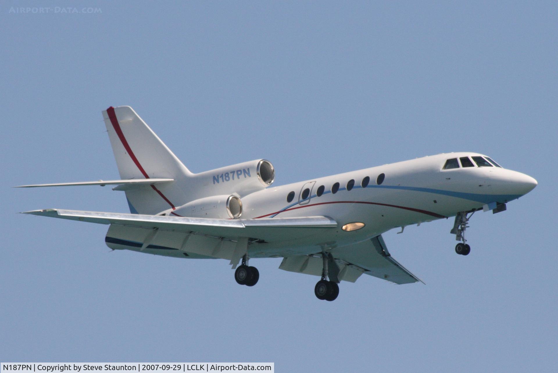 N187PN, 1988 Dassault Mystere Falcon 50 C/N 187, Taken on a beach in Larnaca 29th September 2007