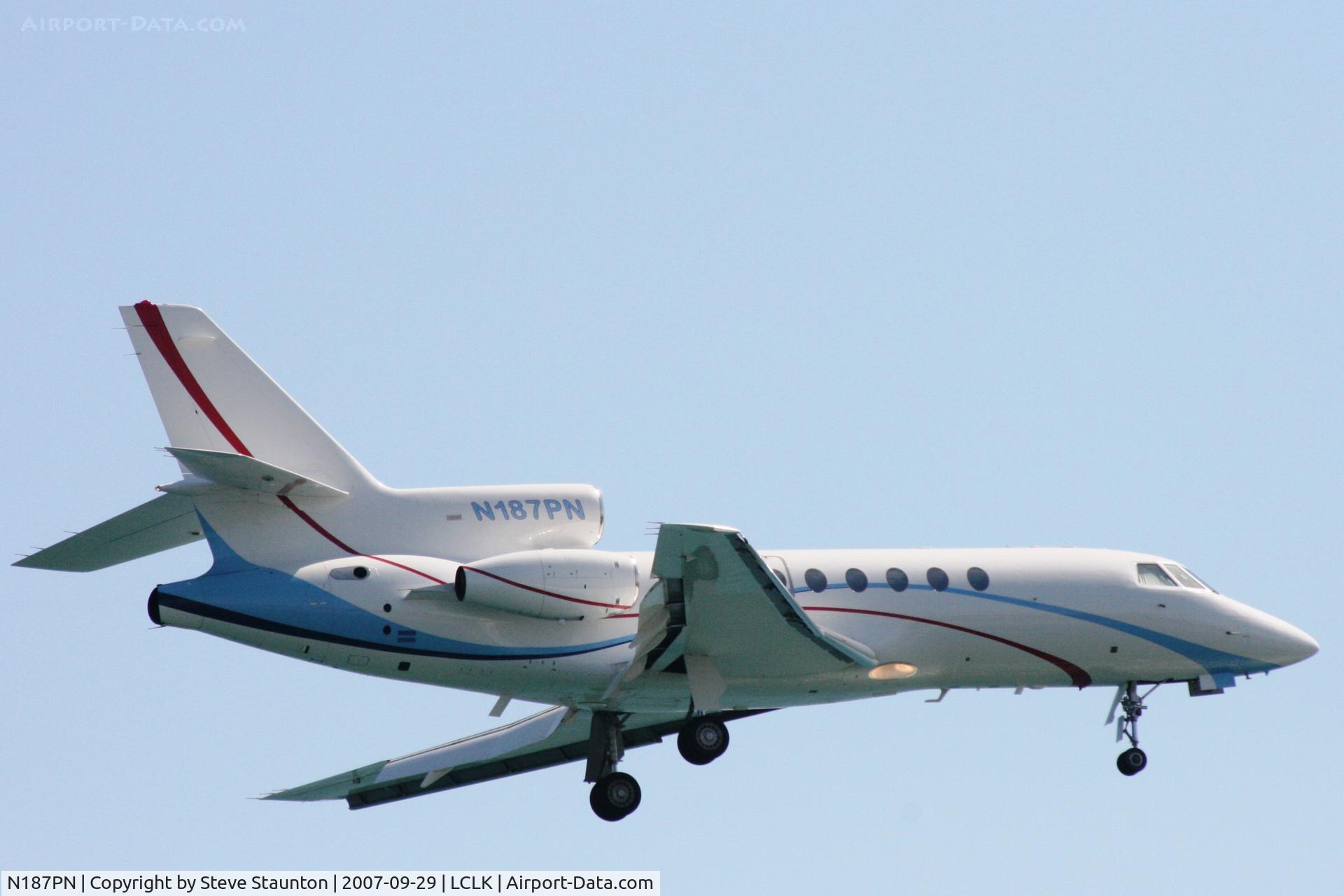 N187PN, 1988 Dassault Mystere Falcon 50 C/N 187, Taken on a beach in Larnaca 29th September 2007