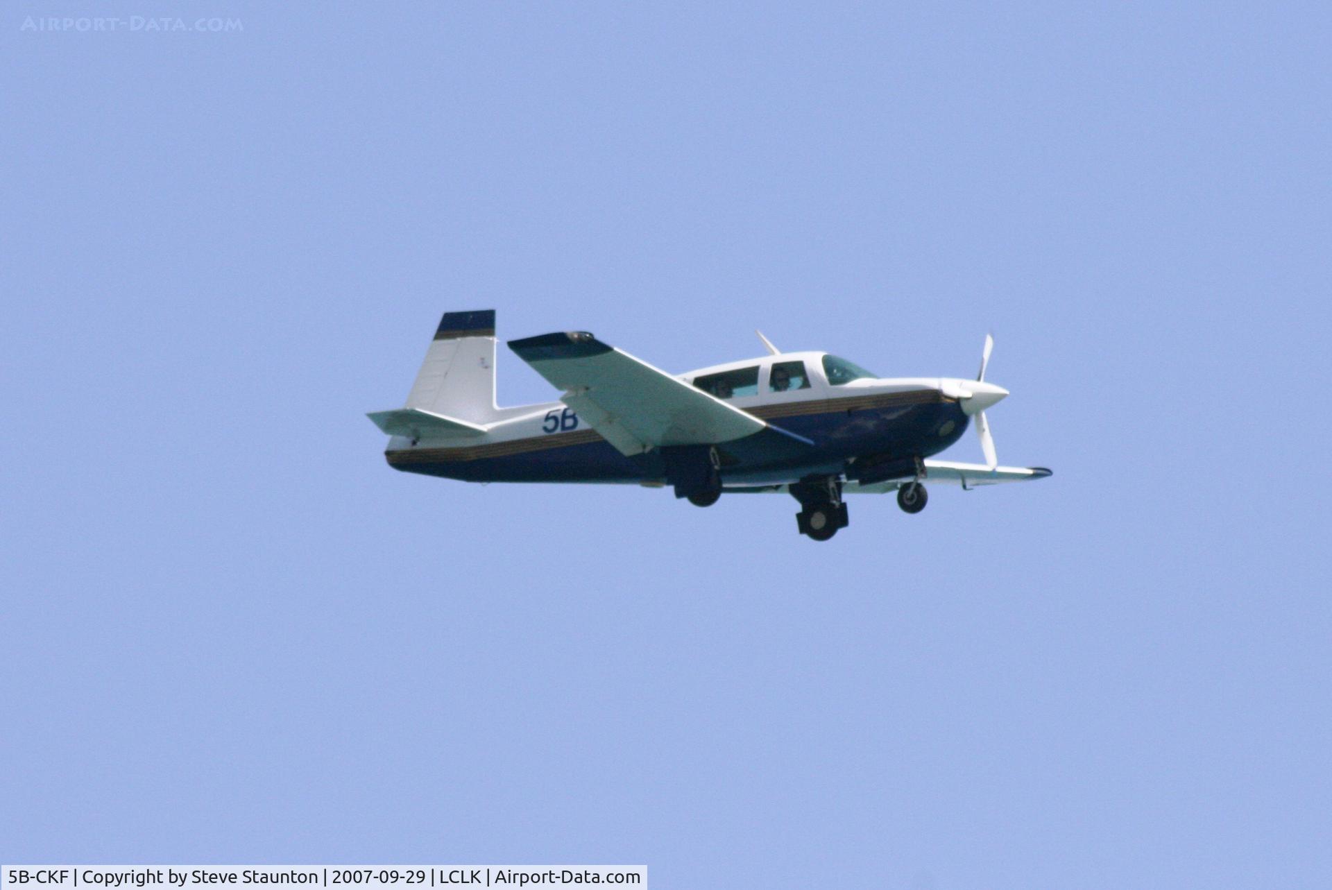 5B-CKF, 1986 Mooney M20J 201 C/N 24-1589, Taken on a beach in Larnaca 29th September 2007