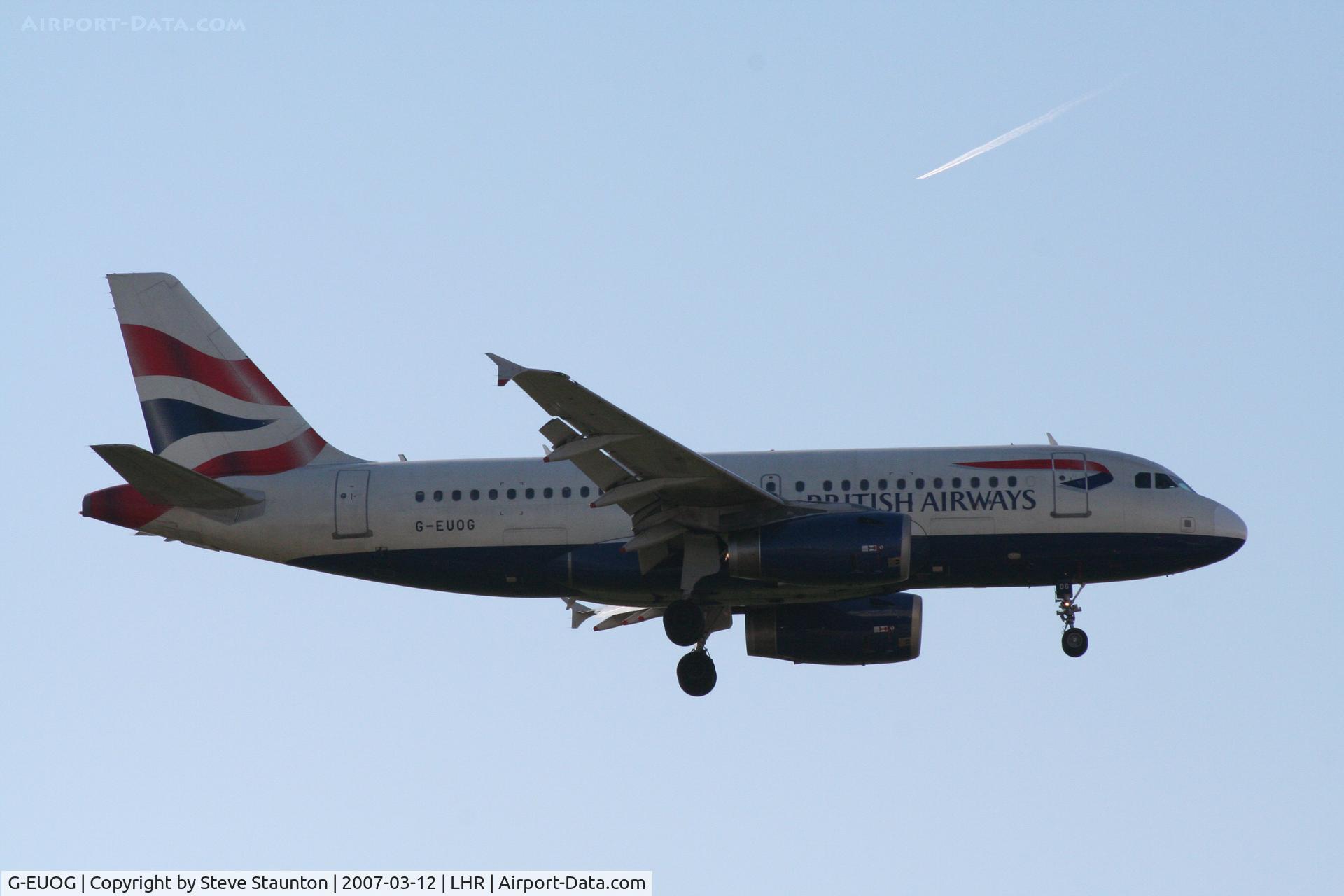 G-EUOG, 2001 Airbus A319-131 C/N 1594, Taken at Heathrow Airport March 2007