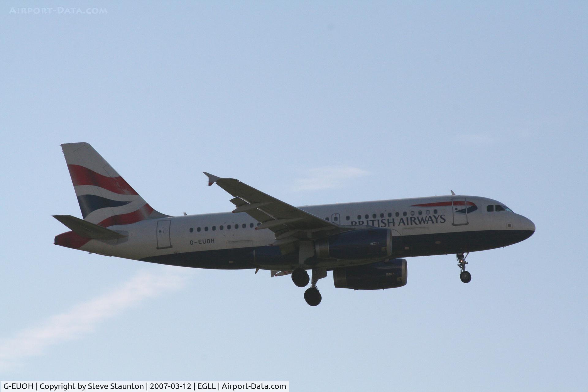 G-EUOH, 2001 Airbus A319-131 C/N 1604, Taken at Heathrow Airport March 2007
