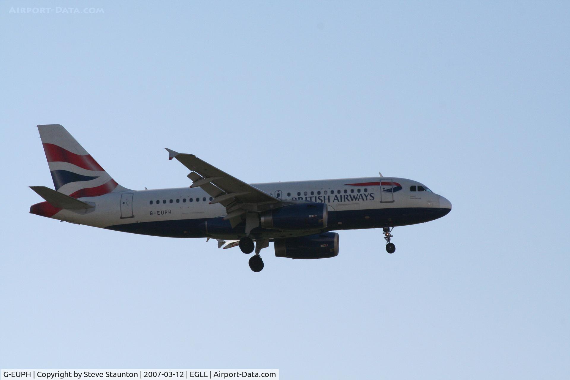 G-EUPH, 2000 Airbus A319-131 C/N 1225, Taken at Heathrow Airport March 2007
