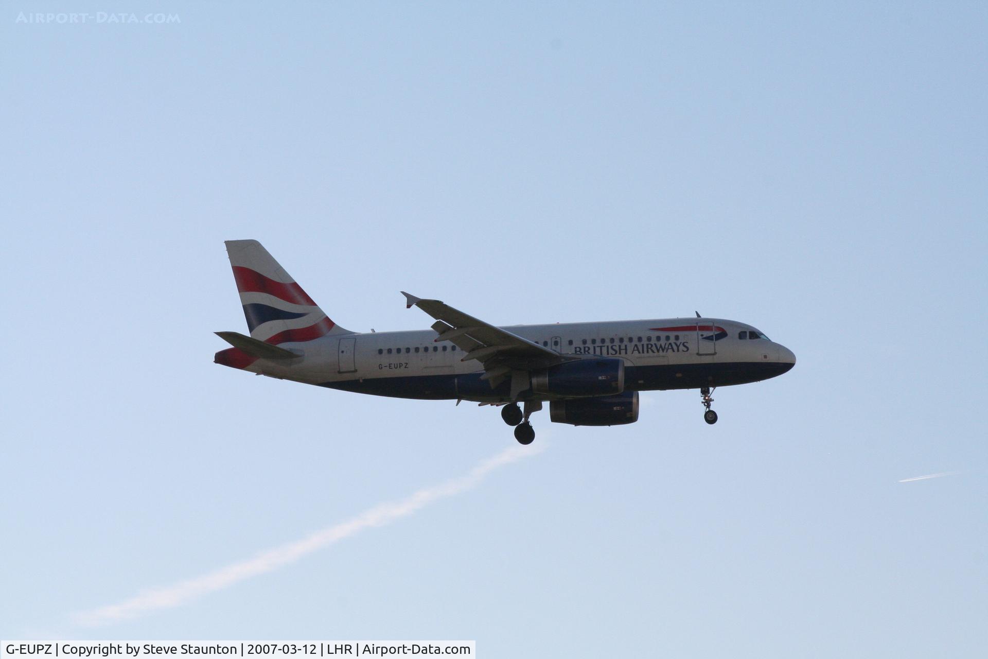 G-EUPZ, 2001 Airbus A319-131 C/N 1510, Taken at Heathrow Airport March 2007