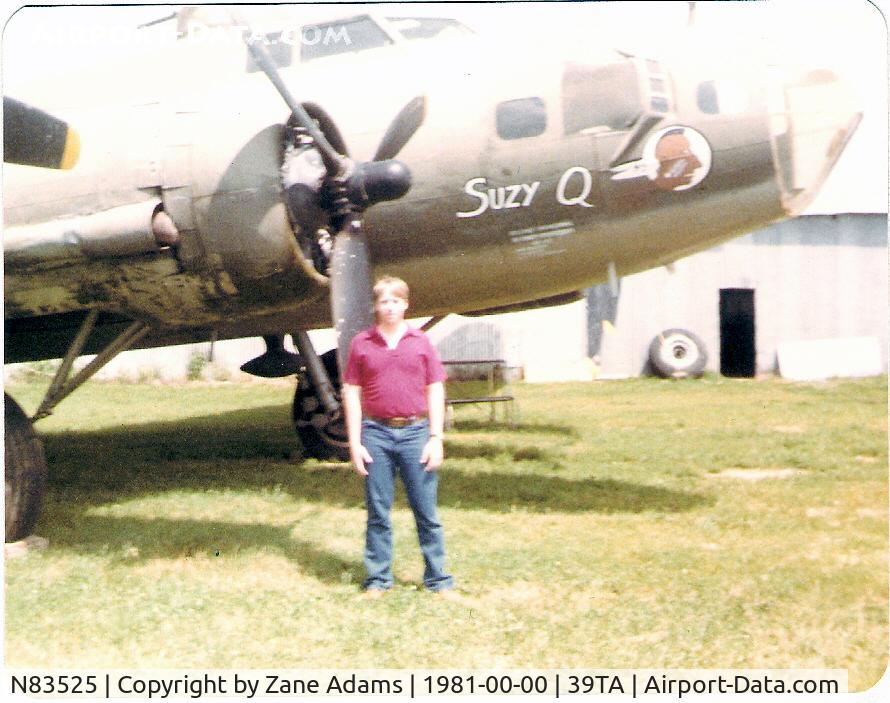N83525, 1944 Boeing B-17G-85-DL Flying Fortress C/N 44-83525 (32166), At Flying Tiger Field - Junior Burchinal's collection - Yours truly...age 15... Currently in storage at Fantasy of Flight - Kermit Weeks
