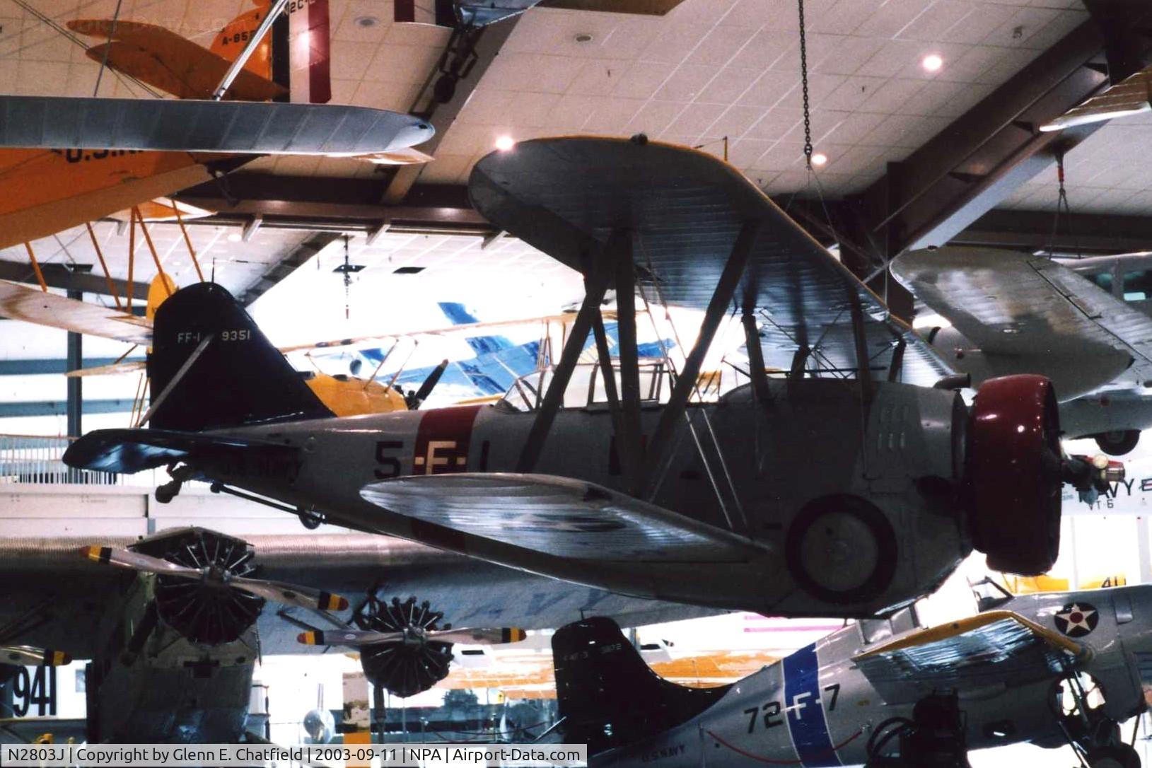 N2803J, Grumman G.23 C/N 101, Ex-Nicaraguan G.23 displayed as FF-1 A9351 at the National Museum of Naval Aviation