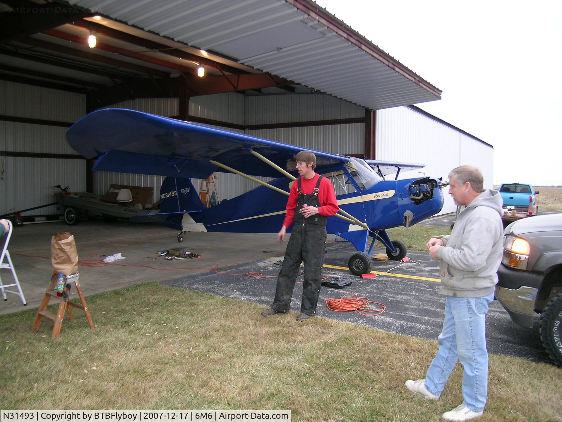 N31493, 1940 Aeronca 65-TC Tandem C/N 5710T, Re-assembling after some repair work