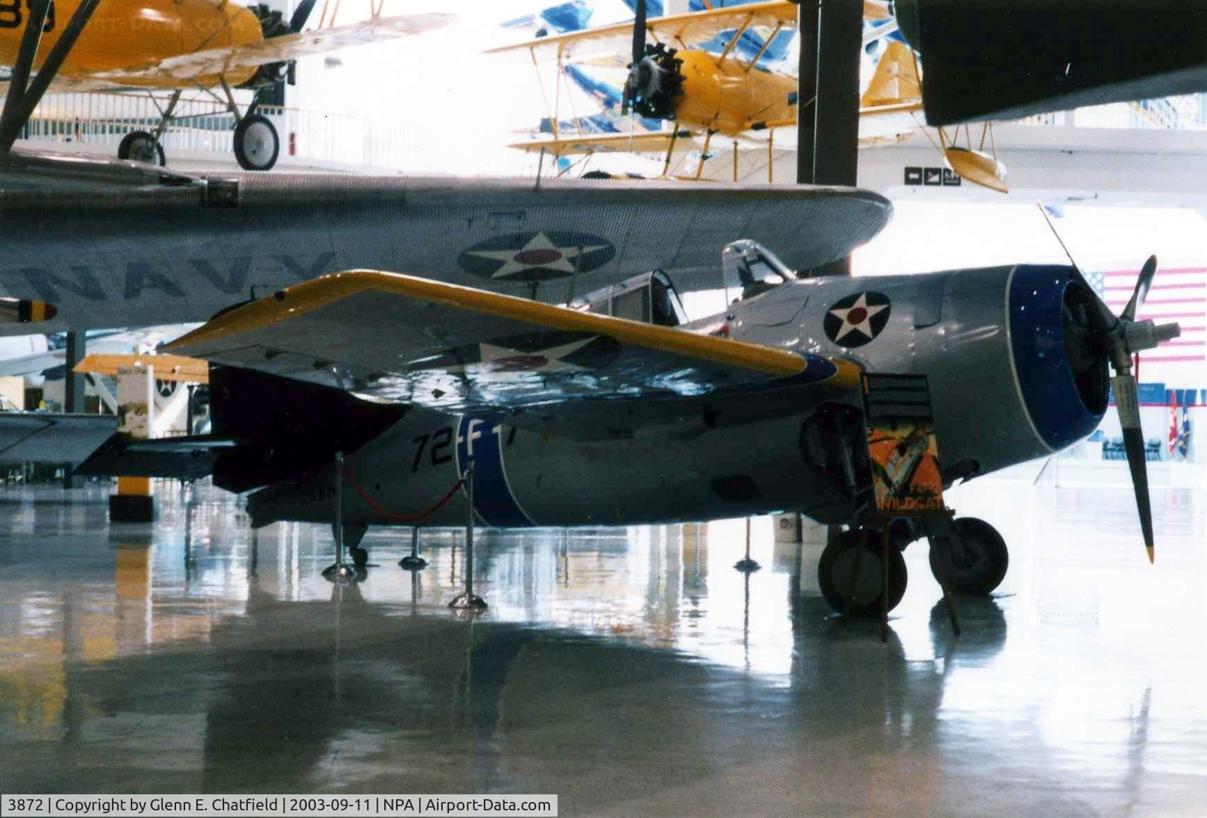 3872, Grumman F4F-3 Wildcat C/N 754, Wildcat at the National Museum of Naval Aviation.  Found in Lake Michigan