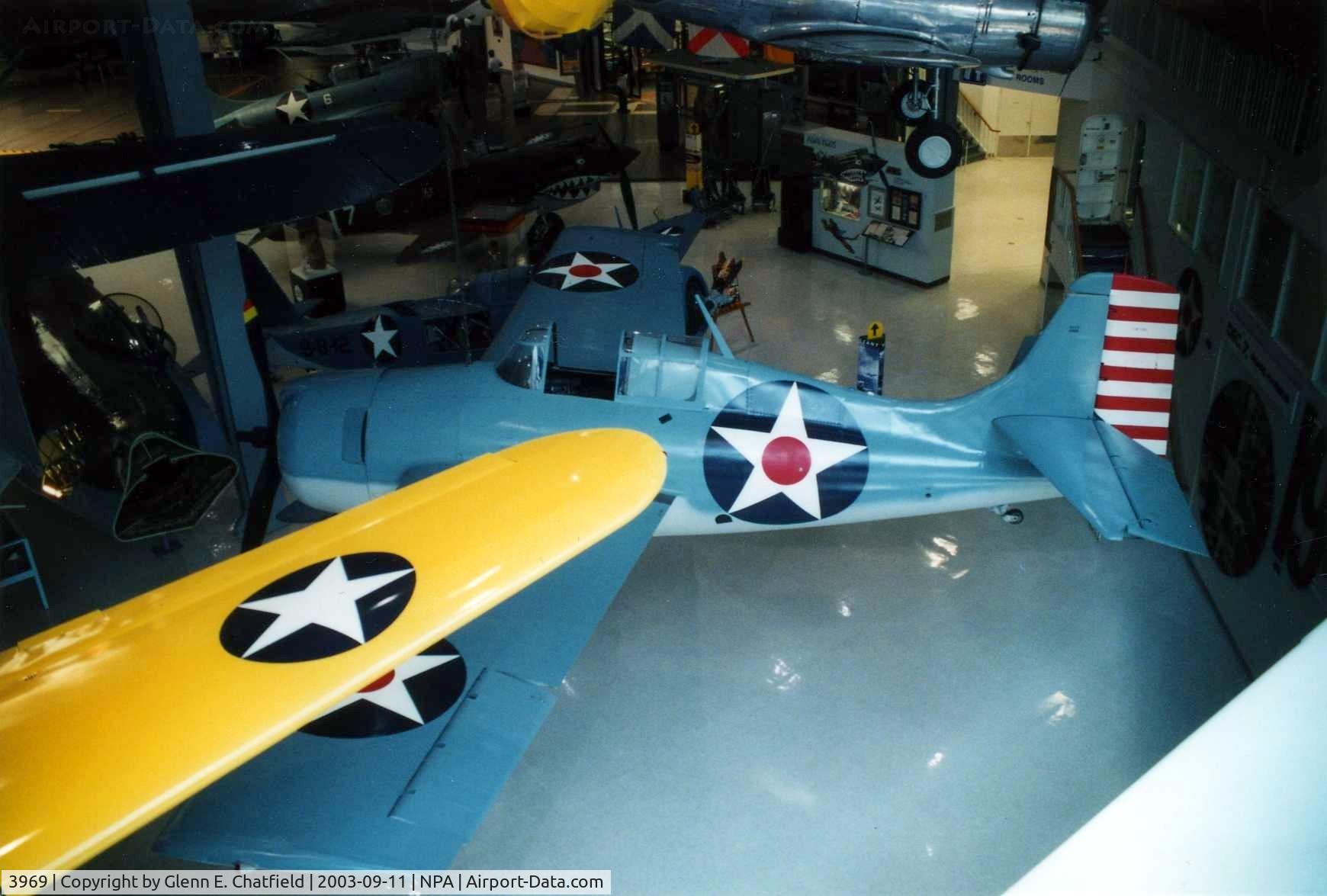 3969, Grumman F4F-3A Wildcat C/N 851, Wildcat at the National Museum of Naval Aviation.  Found in Lake Michigan